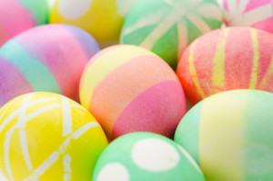 Studio shot of colorful Easter eggs