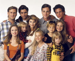 UNITED STATES - SEPTEMBER 14: FULL HOUSE - Season Seven - Gallery - 9/14/93, Pictured, from left: Dave Coulier (Joey), Andrea Barber (Kimmy), John Stamos (Jesse), Blake Tuomy-Wilhoit (Nicky), Lori Loughlin (Rebecca), Jodie Sweetin (Stephanie), Bob Saget (Danny), Ashley Olsen (Michelle), Dylan Tuomy-Wilhoit (Alex), Candace Cameron (D.J.), Scott Weinger (Steve), (Photo by Bob D'Amico/ABC via Getty Images)