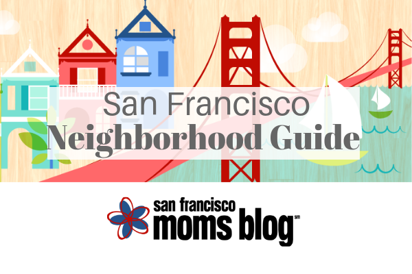 san francisco neighborhood guide for families title image including drawings of golden gate bridge and the painted ladies