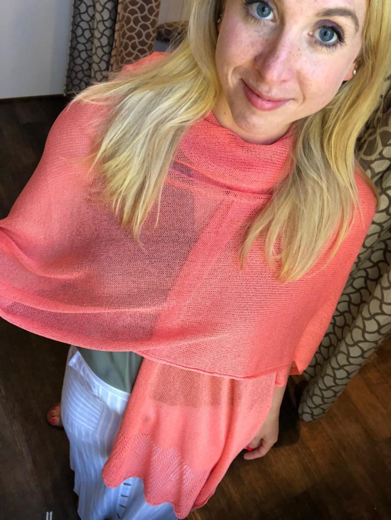 pink wrap from Ambiance boutique in San Francisco
