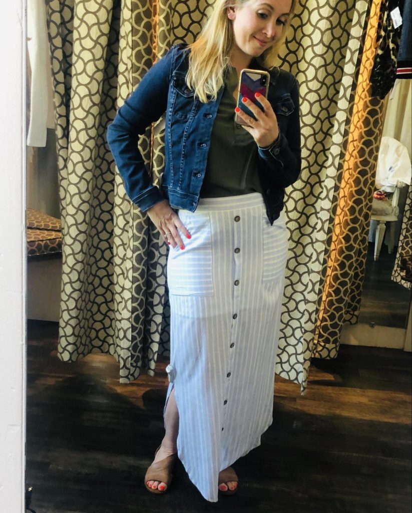 maxi skirt from ambiance boutique in San Francisco
