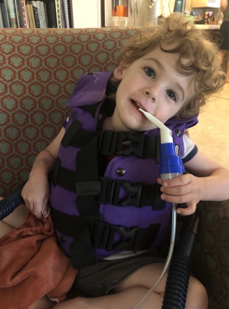 child suffering from cystic fibrosis