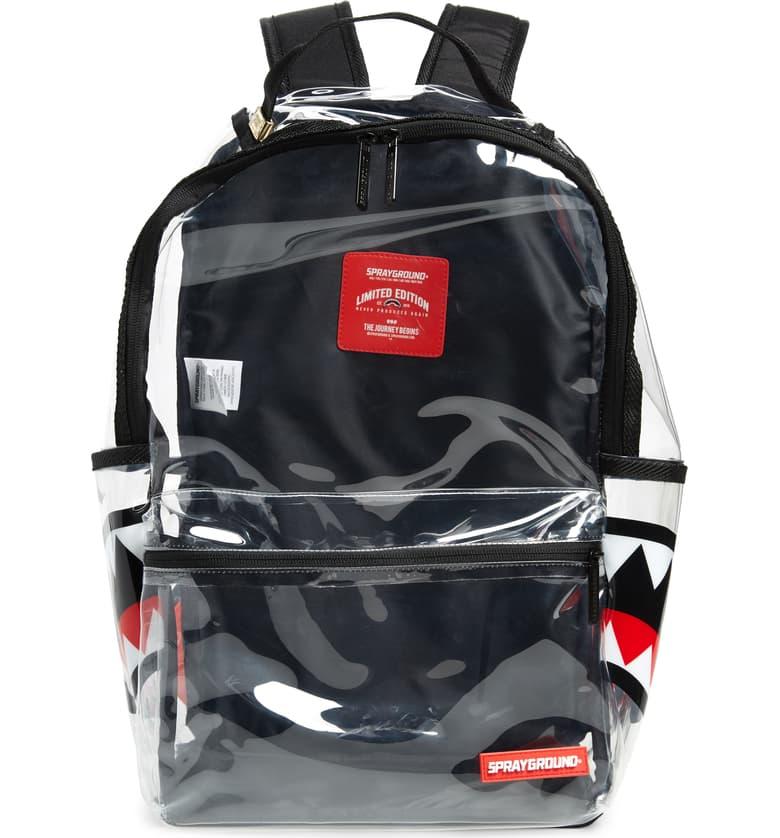 20/20 Double Cargo Side Shark Clear Backpack by Sprayground